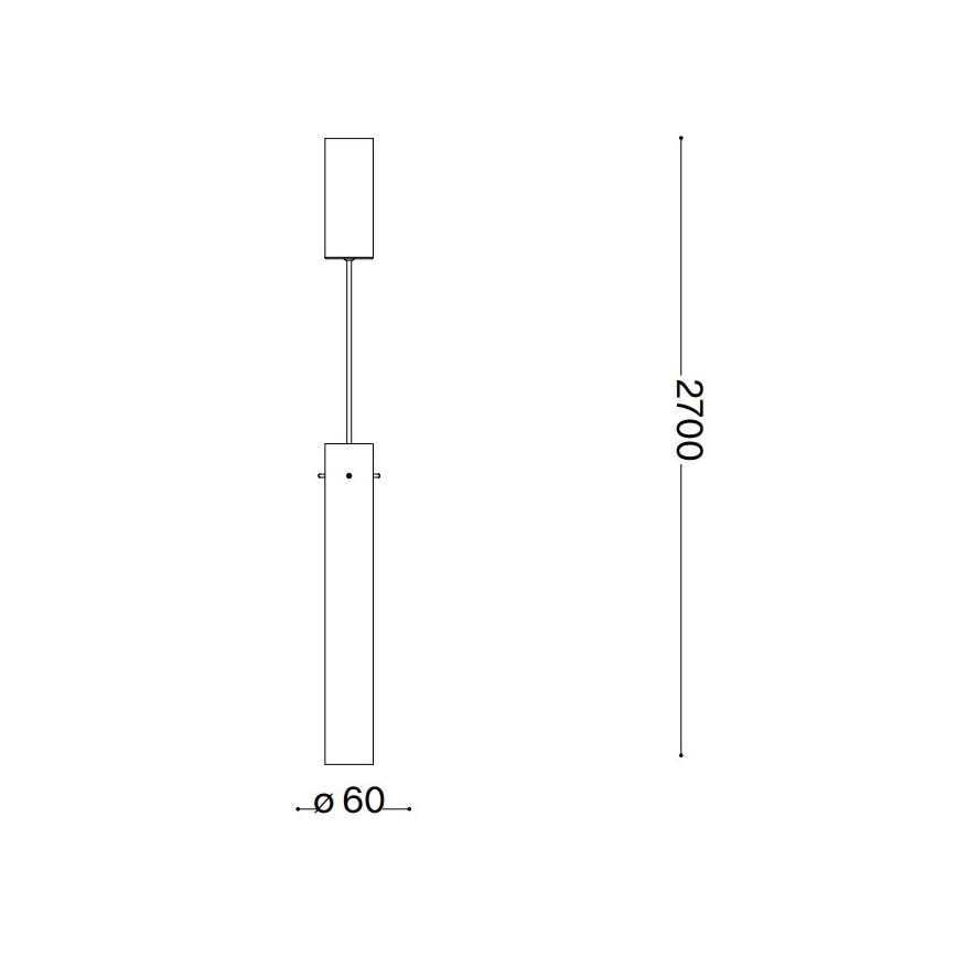 Ideal Lux - LED-kattokruunu johdossa FLAM LED/10W/230V halkaisija 6 cm CRI 90 savuinen