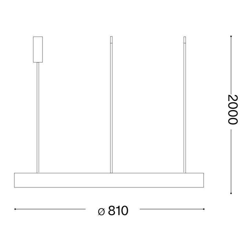 Ideal Lux - LED-kattokruunu johdossa GEMINI LED/59W/230V halkaisija 81 cm CRI 90 kulta