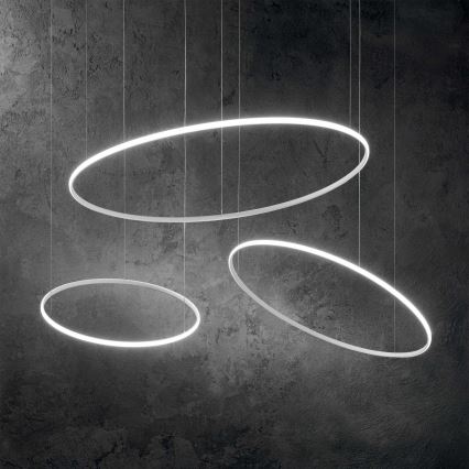 Ideal Lux - LED-kattokruunu johdossa HULAHOOP LED/46W/230V 3000K halkaisija 100 cm CRI 90 valkoinen