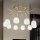 Ideal Lux - LED-kattokruunu johdossa KAROUSEL 10xG9/3W/230V halkaisija 82,5 cm messinki