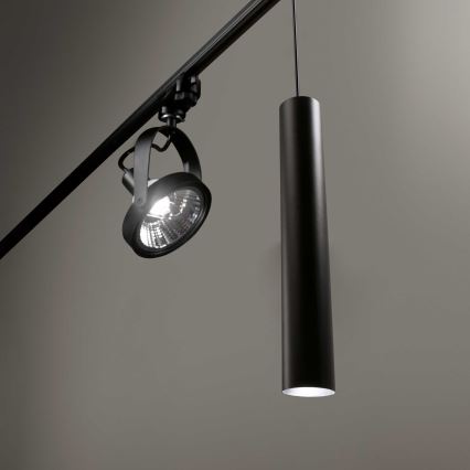 Ideal Lux - LED Kattokruunu johdossa kiskojärjestelmään LOOK 1xGU10/7W/230V CRI90 musta