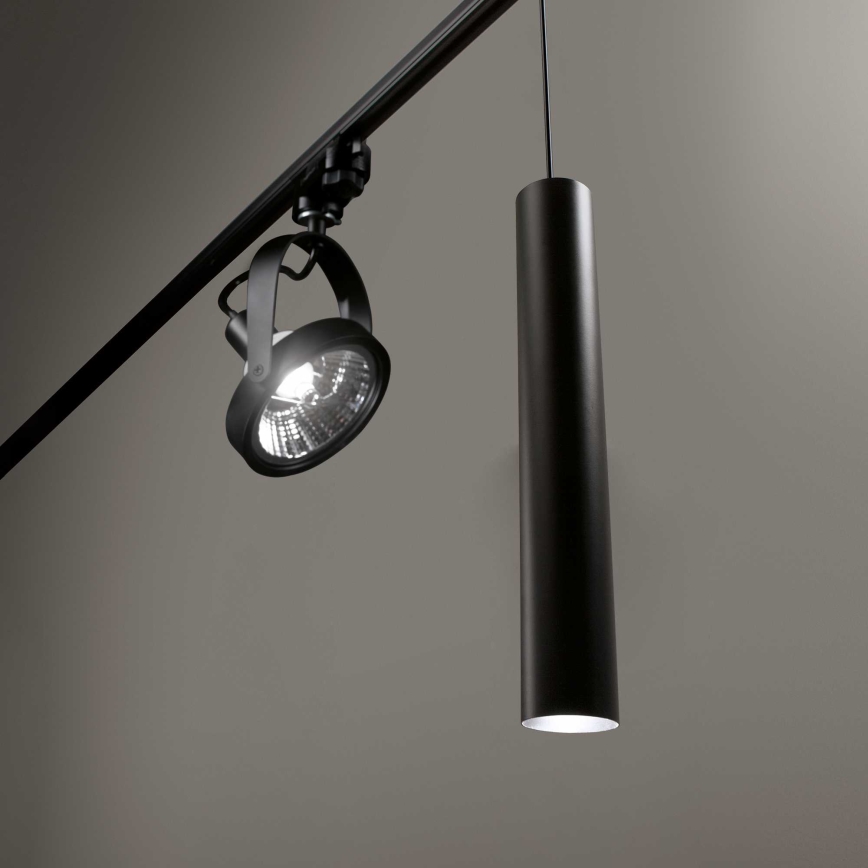 Ideal Lux - LED Kattokruunu johdossa kiskojärjestelmään LOOK 1xGU10/7W/230V CRI90 musta