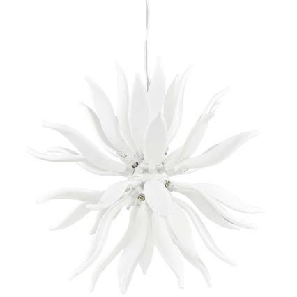Ideal Lux - LED-kattokruunu johdossa LEAVES 12xG9/3W/230V halkaisija 80 cm valkoinen