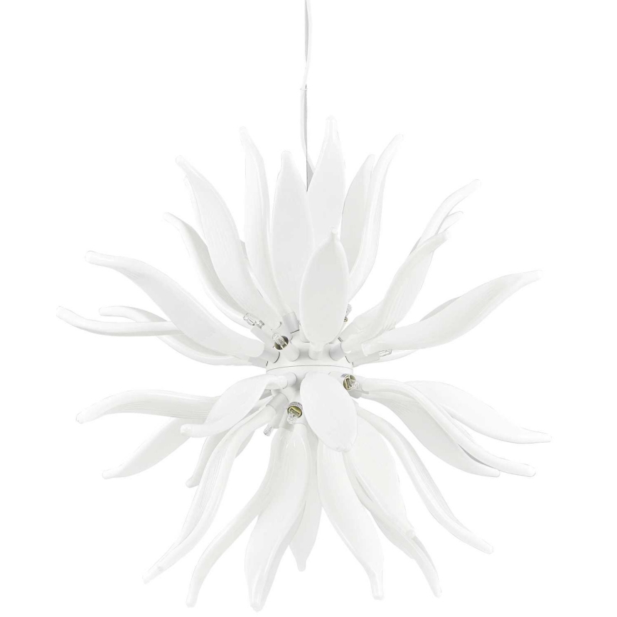Ideal Lux - LED-kattokruunu johdossa LEAVES 12xG9/3W/230V halkaisija 80 cm valkoinen