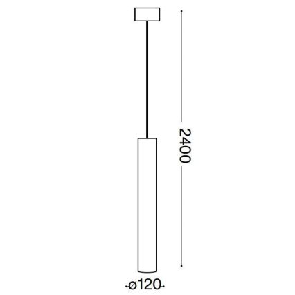 Ideal Lux - LED-kattokruunu johdossa LOOK 1xGU10/10W/230V musta