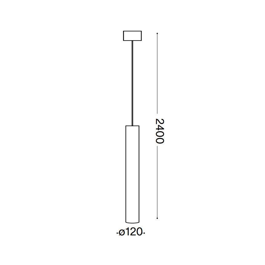 Ideal Lux - LED-kattokruunu johdossa LOOK 1xGU10/10W/230V musta