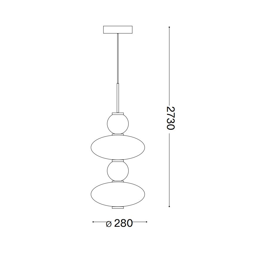 Ideal Lux - LED-kattokruunu johdossa LUMIERE LED/34W/230V