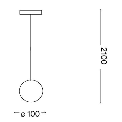 Ideal Lux - LED-kattokruunu johdossa MAPA 1xG9/3W/230V halkaisija 10 cm valkoinen