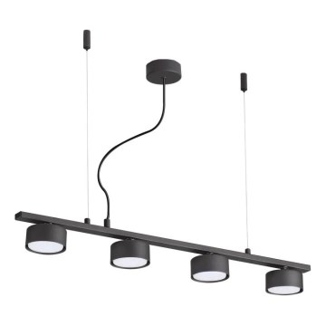 Ideal Lux - LED-kattokruunu johdossa MINOR 4xGX53/9W/230V 75,5 cm musta