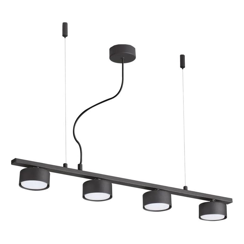 Ideal Lux - LED-kattokruunu johdossa MINOR 4xGX53/9W/230V 75,5 cm musta