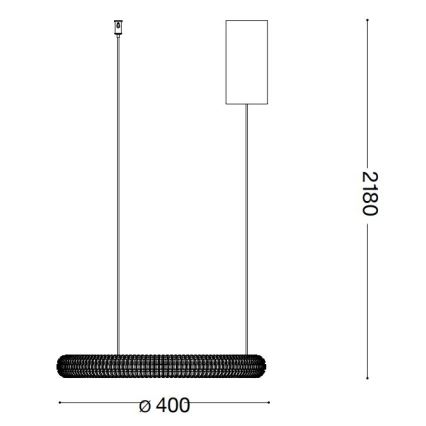 Ideal Lux - LED-kattokruunu johdossa MIRACLE LED/25W/230V halkaisija 40 cm CRI 90 mattakromi