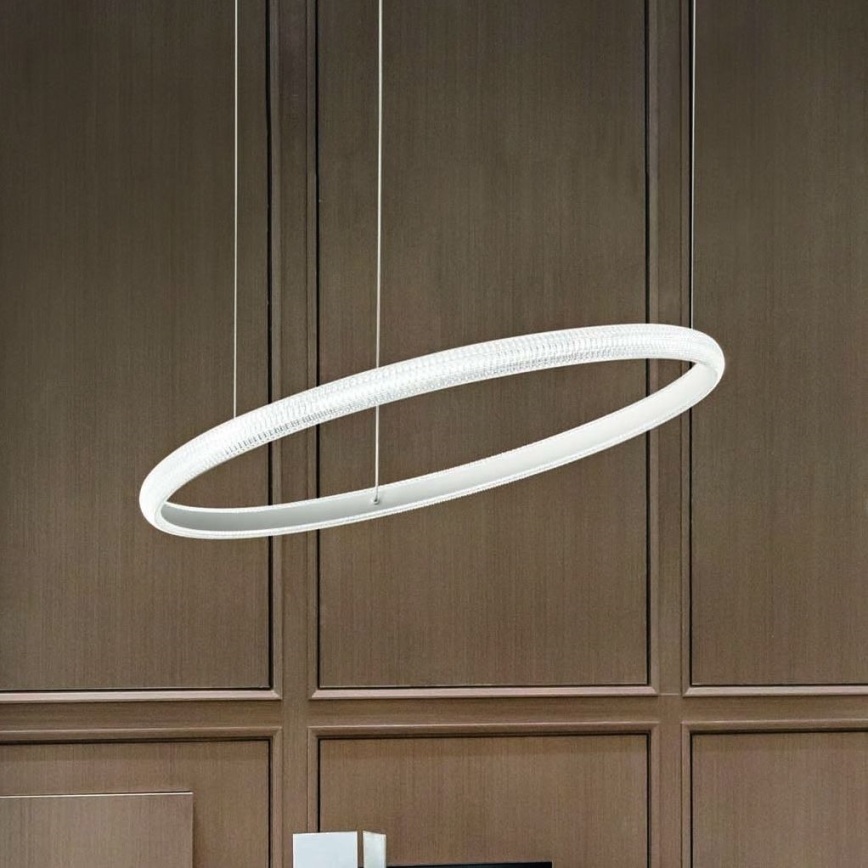 Ideal Lux - LED-kattokruunu johdossa MIRACLE LED/37W/230V halkaisija 60 cm CRI 90 mattakromi