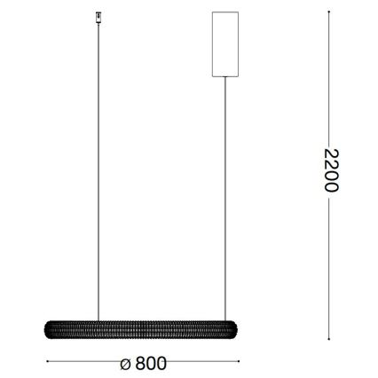 Ideal Lux - LED-kattokruunu johdossa MIRACLE LED/45W/230V halkaisija 80 cm CRI 90 mattakromi