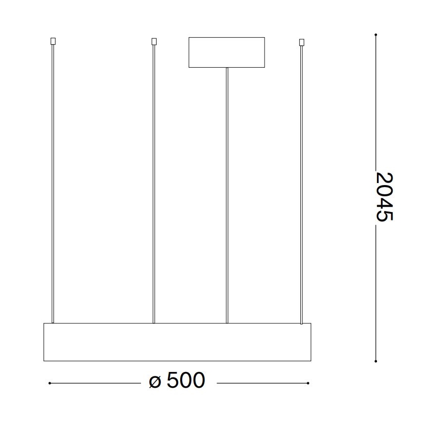 Ideal Lux - LED-kattokruunu johdossa ORACLE LED/28W/230V 3000K halkaisija 50 cm CRI 90 musta