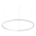 Ideal Lux - LED-kattokruunu johdossa ORACLE SLIM LED/37W/230V 2700K halkaisija 70,5 cm valkoinen