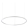 Ideal Lux - LED-kattokruunu johdossa ORACLE SLIM LED/38W/230V 3000K halkaisija 70 cm valkoinen