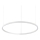 Ideal Lux - LED-kattokruunu johdossa ORACLE SLIM LED/38W/230V 4000K halkaisija 70 cm valkoinen