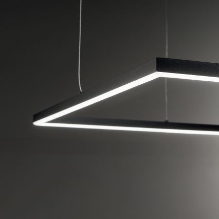 Ideal Lux - LED-kattokruunu johdossa ORACLE SLIM LED/41W/230V 3000K 70x70 cm musta