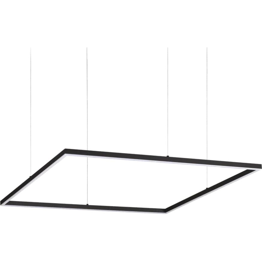 Ideal Lux - LED-kattokruunu johdossa ORACLE SLIM LED/53W/230V 3000K 90x90 cm musta