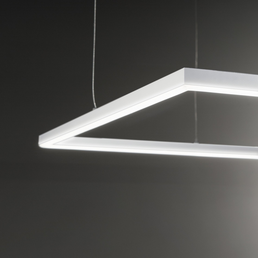 Ideal Lux - LED-kattokruunu johdossa ORACLE SLIM LED/53W/230V 3000K 90x90 cm valkoinen