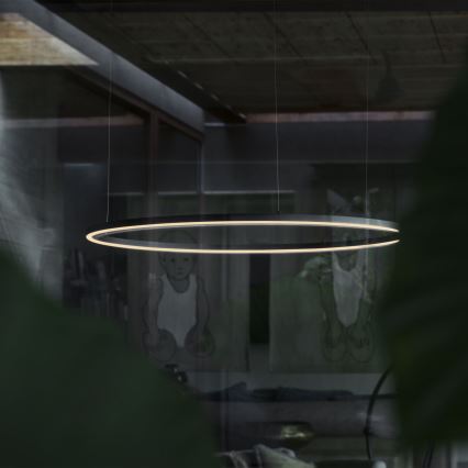 Ideal Lux - LED-kattokruunu johdossa ORACLE SLIM LED/55W/230V 4000K halkaisija 90 cm musta
