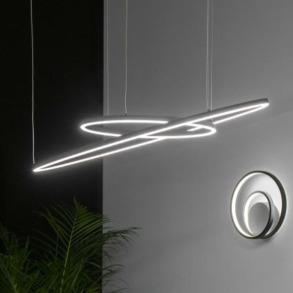 Ideal Lux - LED-kattokruunu johdossa ORACLE SLIM LED/55W/230V 4000K halkaisija 90 cm musta