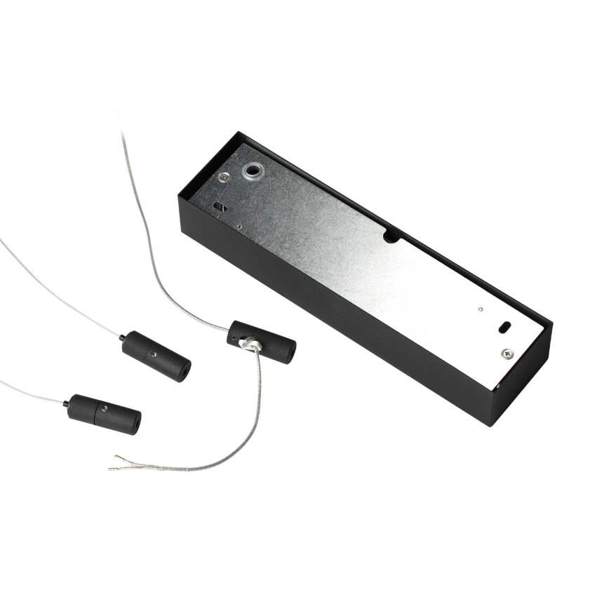 Ideal Lux - LED-kattokruunu johdossa ORACLE SLIM LED/55W/230V 4000K halkaisija 90 cm musta