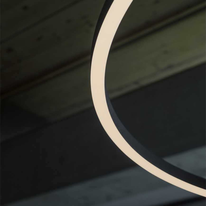 Ideal Lux - LED-kattokruunu johdossa ORACLE SLIM LED/89W/230V 4000K halkaisija 150 cm musta
