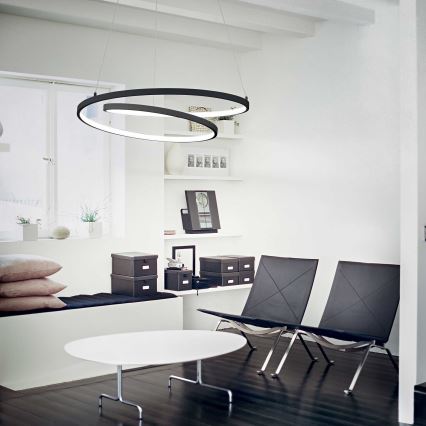 Ideal Lux - LED-kattokruunu johdossa OZ LED/47W/230V halkaisija 60 cm CRI 90 musta