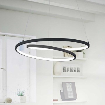 Ideal Lux - LED-kattokruunu johdossa OZ LED/52W/230V halkaisija 80 cm CRI 90 musta