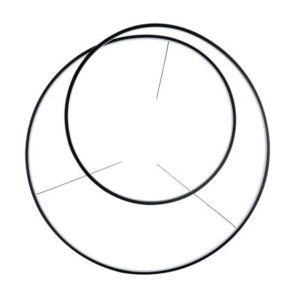 Ideal Lux - LED-kattokruunu johdossa OZ LED/52W/230V halkaisija 80 cm CRI 90 musta