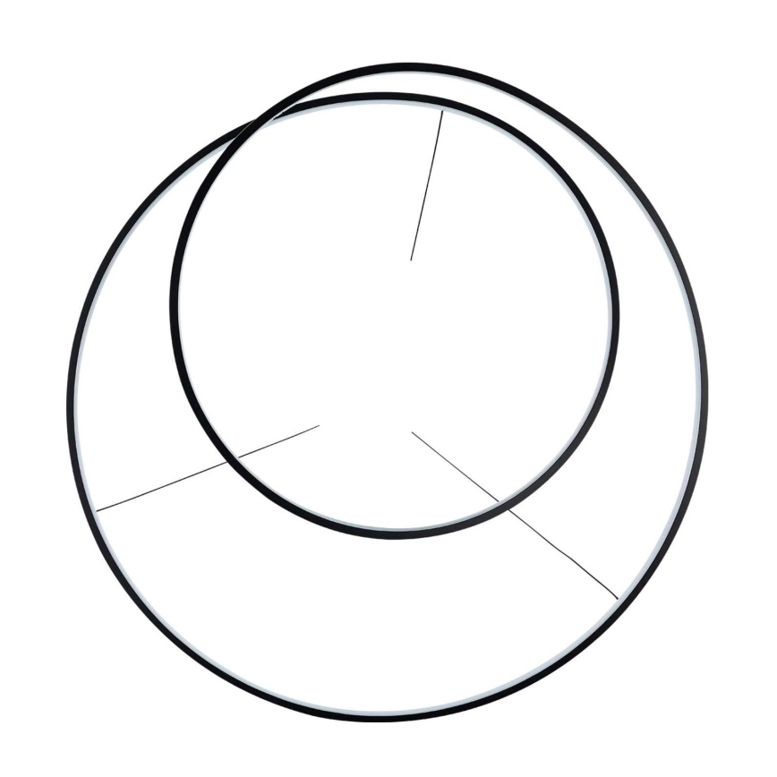 Ideal Lux - LED-kattokruunu johdossa OZ LED/52W/230V halkaisija 80 cm CRI 90 musta