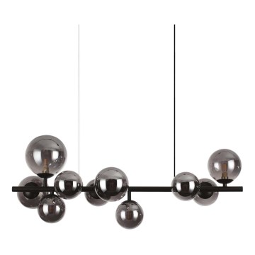 Ideal Lux - LED-kattokruunu johdossa PERLAGE 10xG9/3W/230V 81 cm musta/savuinen