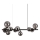 Ideal Lux - LED-kattokruunu johdossa PERLAGE 10xG9/3W/230V 81 cm musta/savuinen