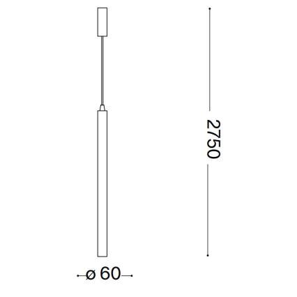 Ideal Lux - LED-kattokruunu johdossa ULTRATHIN LED/11,5W/230V CRI 90 messinki