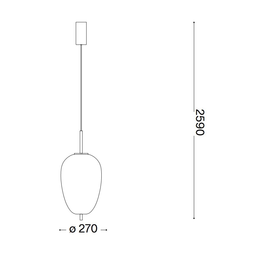 Ideal Lux - LED-kattokruunu johdossa UMILE LED/20W/230V halkaisija 27 cm CRI 90 messinki/valkoinen