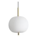 Ideal Lux - LED-kattokruunu johdossa UMILE LED/20W/230V halkaisija 30 cm CRI 90 messinki/valkoinen