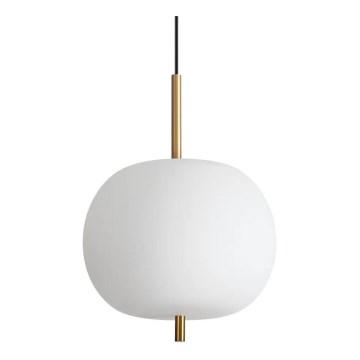 Ideal Lux - LED-kattokruunu johdossa UMILE LED/20W/230V halkaisija 30 cm CRI 90 messinki/valkoinen