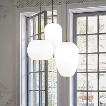 Ideal Lux - LED-kattokruunu johdossa UMILE LED/55W/230V halkaisija 60 cm CRI 90 messinki/valkoinen