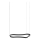 Ideal Lux - LED-kattokruunu johdossa WAVES LED/37W/230V CRI 90 musta