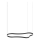 Ideal Lux - LED-kattokruunu johdossa WAVES LED/45W/230V CRI 90 musta