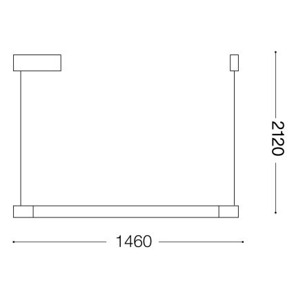 Ideal Lux - LED-kattokruunu johdossa YOKO LED/17W/230V CRI 90 musta