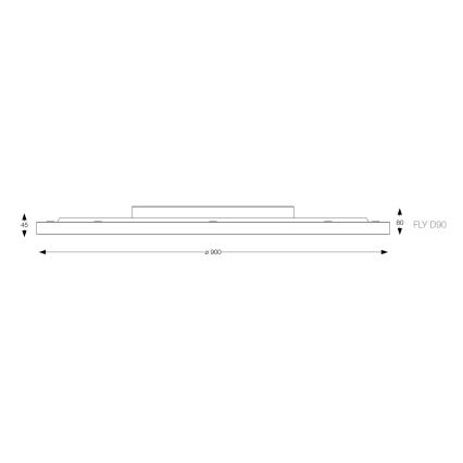 Ideal Lux - LED-kattovalaisin FLY LED/68W/230V 2700K halkaisija 90 cm CRI 90 IP40 valkoinen