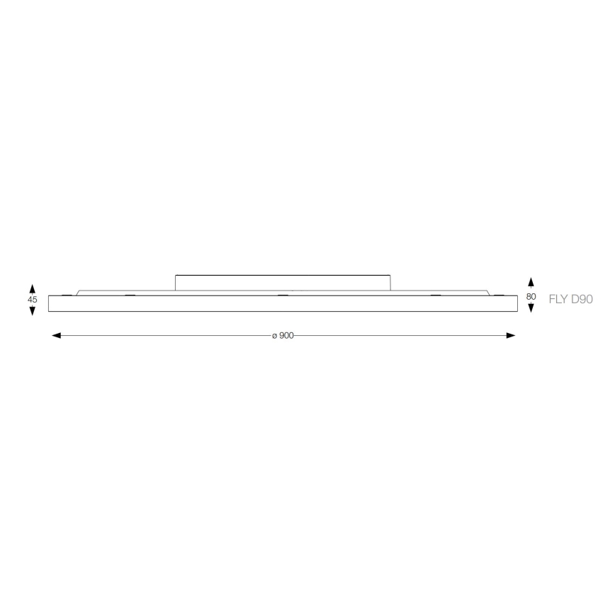 Ideal Lux - LED-kattovalaisin FLY LED/68W/230V 2700K halkaisija 90 cm CRI 90 IP40 valkoinen
