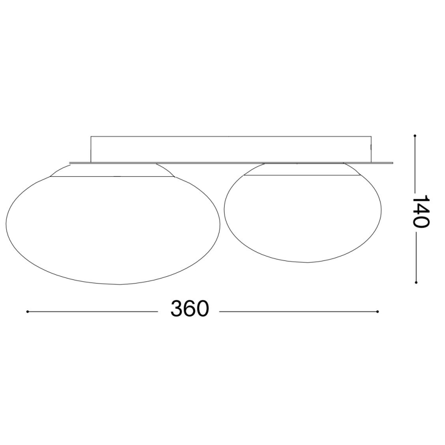 Ideal Lux - LED-kattovalaisin NINFEA 2xLED/9W/230V kulta