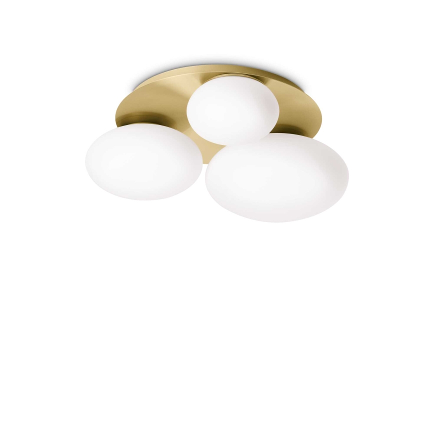 Ideal Lux - LED-kattovalaisin NINFEA 3xGX53/9W/230V kulta