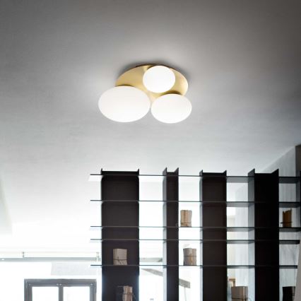 Ideal Lux - LED-kattovalaisin NINFEA 3xGX53/9W/230V kulta