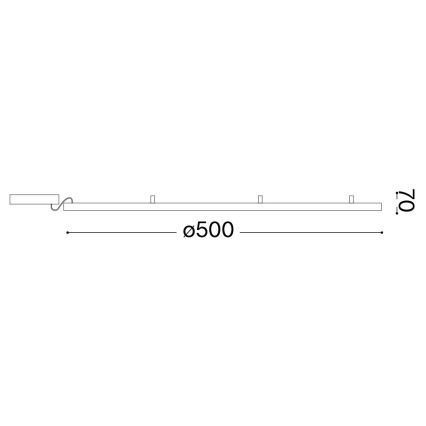 Ideal Lux - LED-kattovalaisin ORACLE SLIM LED/29W/230V 2700K halkaisija 50 cm valkoinen
