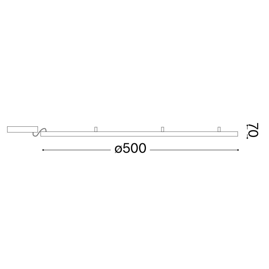 Ideal Lux - LED-kattovalaisin ORACLE SLIM LED/29W/230V 4000K halkaisija 50 cm musta