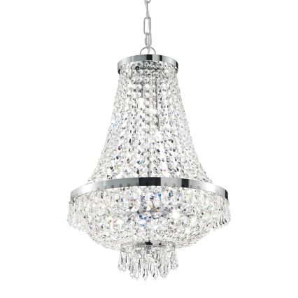 Ideal Lux - LED Kristalli-ketjukattokruunu CAESAR 12xG9/3W/230V halkaisija 55 cm kiiltävä kromi